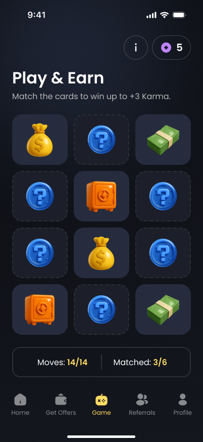 Card game with open cards