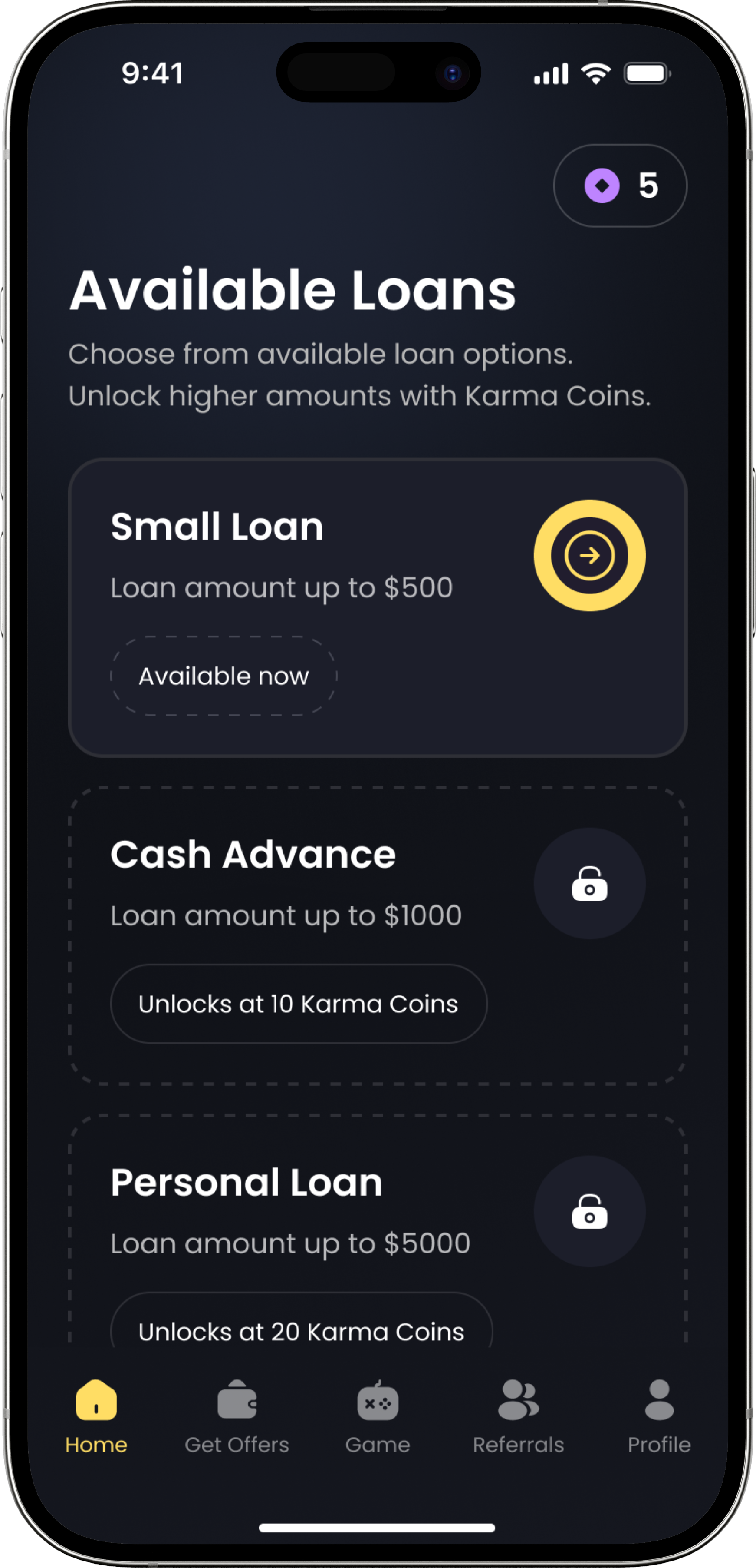 Instant Cash Advance - FinVP app home screen